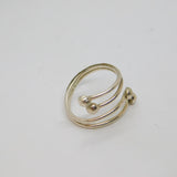 Sterling Silver Double Strand Studio Style Open Ring Vintage c1970 Size L 1/2