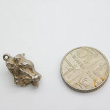Sterling Silver Ox Head Charm Pendant Vintage c1970