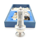 Boxed Sterling Silver Pair of Salt & Pepper Shakers Vintage 1961 Birmingham