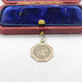 Sterling Silver St Christopher Travel Charm Pendant Vintage c1970