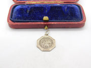 Sterling Silver St Christopher Travel Charm Pendant Vintage c1970