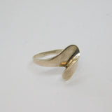 Sterling Silver Modernist Curved Front Dress Band Ring Vintage c1990 Size M