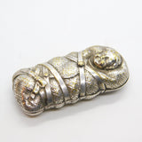 Victorian Austrian Silver Plated Baby in the Basket Novelty Vesta Case c1860