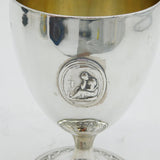 George III Sterling Silver Neoclassical Cameo Goblet Antique 1780 London