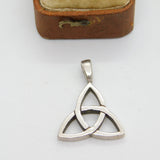 Sterling Silver Celtic Knot Charm Pendant Vintage c1970