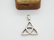 Sterling Silver Celtic Knot Charm Pendant Vintage c1970