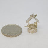 Sterling Silver Wishing Well Charm Pendant Vintage c1970s