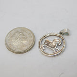 Sterling Silver Aries the Ram Zodiac Charm Pendant Vintage c1970
