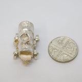 Sterling Silver Wagon Cart Charm Pendant Vintage c1970