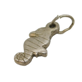 Sterling Silver Seahorse Charm Pendant Vintage c1970