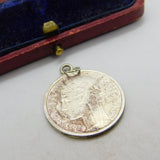 Silver Dipped Authentic French 1 Franc Coin Charm Pendant 1940