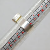 Sterling Silver Turquoise Mosaic Effect Studio Ring Modern c1990 Size Q 1/2