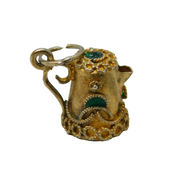 Sterling Silver Gilt Water Jug Charm Pendant Vintage c1970
