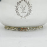 George III Sterling Silver Crested Double-Sided Tea Caddy Antique 1800 London