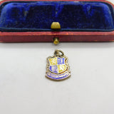 Sterling Silver and Enamel Bournemouth Travel Shield Charm Pendant Vintage c1970