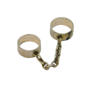Sterling Silver Shackle Style Double Studio Ring Vintage c1970 Size J 1/2 & N