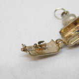 Sterling Silver Opening Birdie in Camera Charm Pendant Vintage c1970