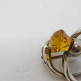 Charles Horner Sterling Silver & Citrine Thistle Brooch Antique 1913 Chester