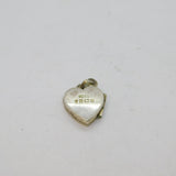 Sterling Silver Flower Design Heart Locket Charm Pendant Modern 1991 Birmingham