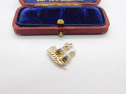 Sterling Silver Two Mast Spanish Galleon Ship Charm Pendant Vintage c1970