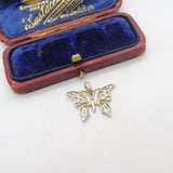 Sterling Silver Butterfly Charm Pendant Vintage c1970