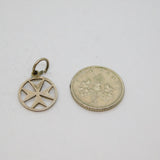 Sterling Silver Cut Out Maltese Cross Charm Or Pendant Vintage c1970s