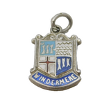 Sterling Silver Enamel Windermere Shield Charm Pendant Vintage c1970