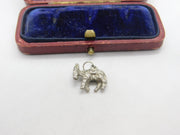 Sterling Silver Donkey Charm Pendant Vintage c1970