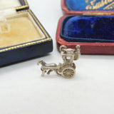 Sterling Silver Horse and Buggy Charm Pendant Vintage c1970