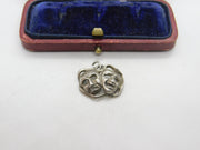 Sterling Silver Theatrical Muse Mask Charm Pendant Vintage c1970