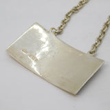 Sterling Silver & Blue Enamel Port Decanter Label Vintage 1956 Birmingham