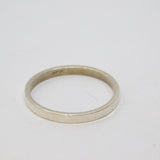 Sterling Silver 2mm Wide Wedding Band Ring Vintage c1970 Size R