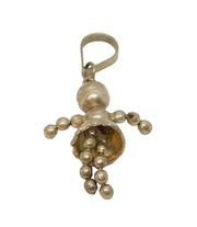 Sterling Silver Handmade Beaded Doll Charm Pendant Vintage c1970