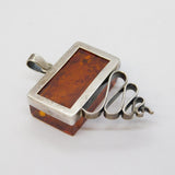 Chunky Sterling Silver Studio Style Statement Pendant Vintage c1970s