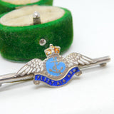 WWII-era Sterling Silver & Enamel 'Fleet Air Arm' Sweetheart Brooch Antique