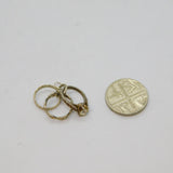 Sterling Silver 3 Paste Set Wedding Rings Charm Pendant Vintage c1970s