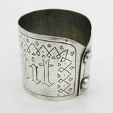 19th Century Russian Silver 'Bon Appetit' Novelty Napkin Ring Antique c1900s