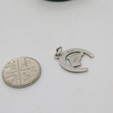 Sterling Silver Horseshoe Charm Pendant Vintage c1970