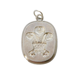 Sterling Silver Prince of Wales Feathers Charm Pendant Vintage c1970s