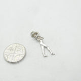 Sterling Silver Flamenco Exotic Dancer Charm Pendant Vintage c1970