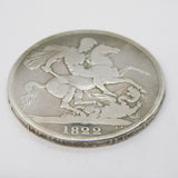 King George IV Silver Tertio Edge Crown Coin Antique 1822 Fair Condition