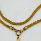 Victorian Gold Plated Honeycomb Link Watch Chain Antique c1880