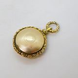 George III 12ct Yellow Gold Vinaigrette Floral Chased Fob Antique c1820s