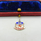 Sterling Silver and Coloured Enamel Travel Shield 'Devon' Charm Vintage c1970
