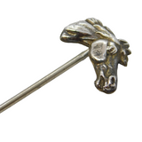 Victorian Sterling Silver Horse Mask Stick Pin Antique c1890s