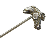 Victorian Sterling Silver Horse Mask Stick Pin Antique c1890s
