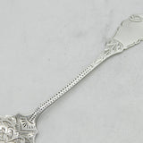 Victorian Sterling Silver Floral Pattern Sugar Spoon Antique 1897 Chester