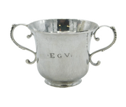 18th Century Channel Islands Guernsey Sterling Silver Twin-Handled Cup Antique