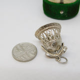 Sterling Silver Ringing Bell Charm Pendant Vintage c1970