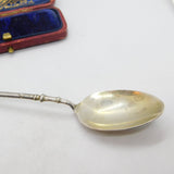 Sterling Silver & Enamel Cardiff Souvenir Spoon 1919 Birmingham Antique
